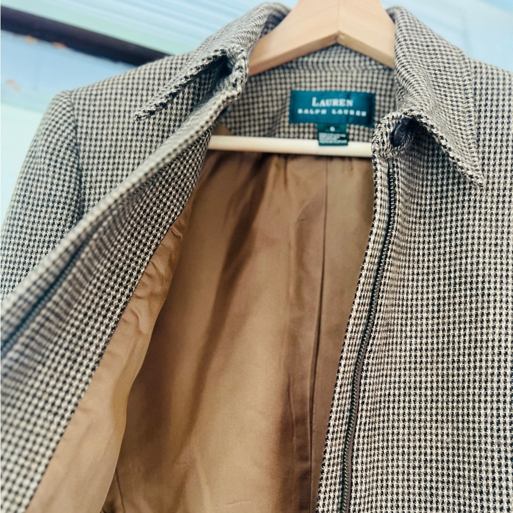 VINTAGE LAUREN RALPH LAUREN Wool Jacket With Side Pockets and Front Zipper